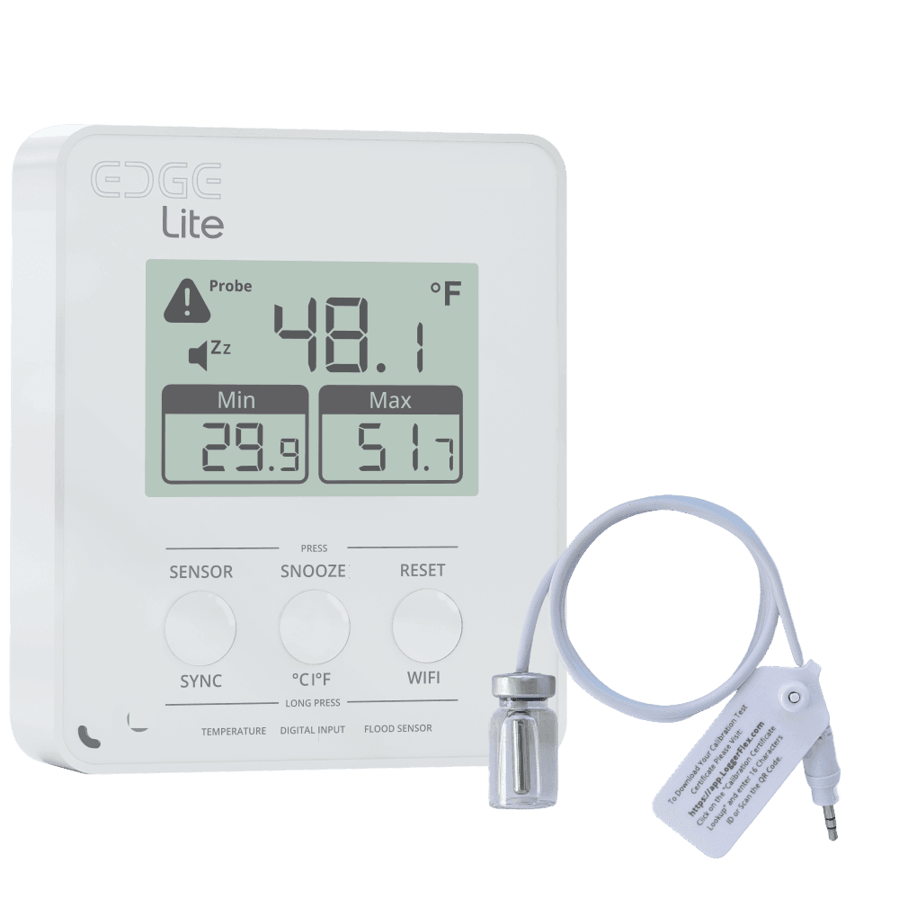 LoggerFlex EDGE Lite WiFi, WiFi min/max digital thermometer with alarm