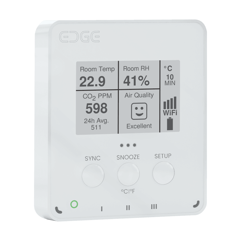 EDGE Air WiFi de LoggerFlex, monitor WiFi de CO2, temperatura y humedad