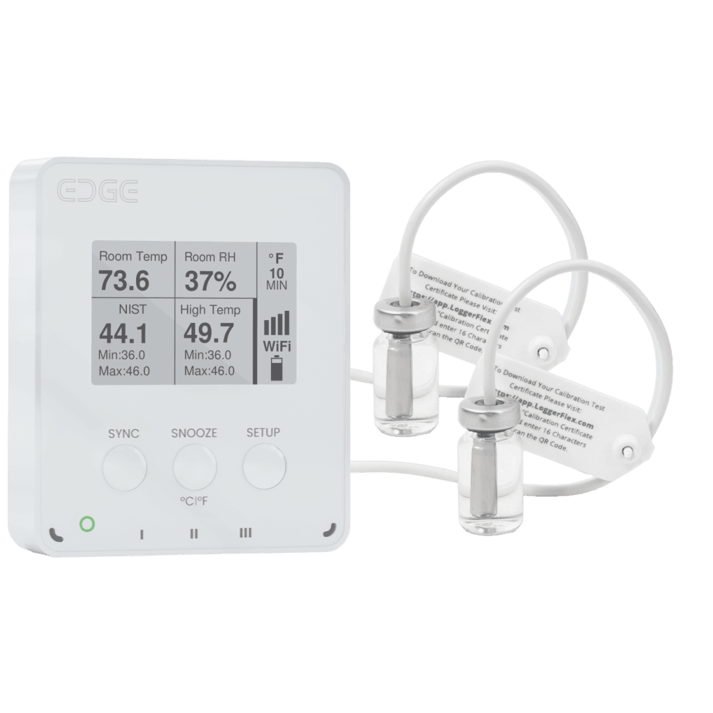 LoggerFlex EDGE Pharma Cellular, cellular vaccine fridge temperature data logger