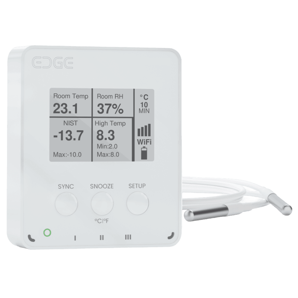 LoggerFlex EDGE Thermo WiFi, WiFi probe temperature data logger and alarm